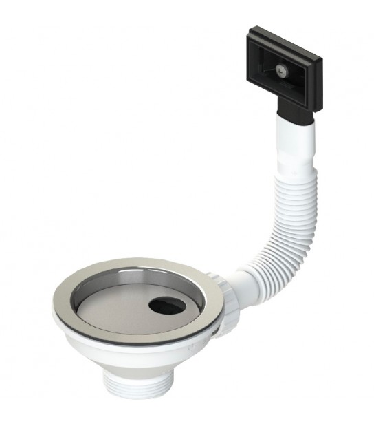 Piletta Mercurio Per Lavello Cucina Con Foro D.90 Ctp Rettangolare 11/2 X D.114 Mm