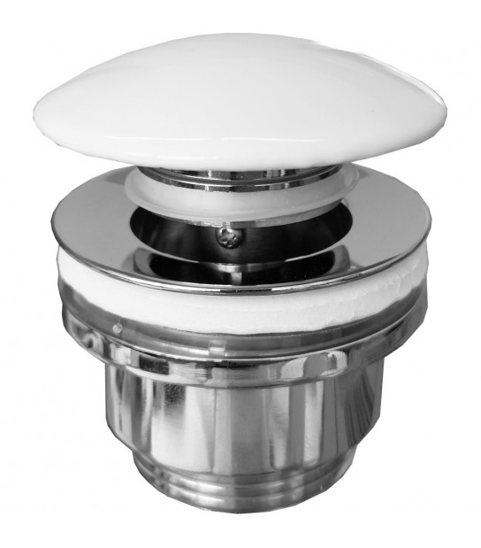 Piletta Click Clack Con Tappo In Ceramica Bianco Stp 11/4