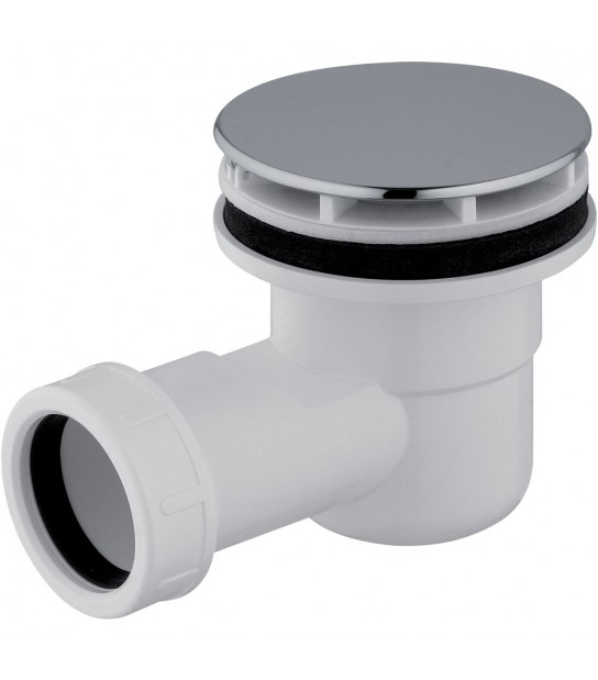 Piletta Sifonata Per Piatto Doccia Foro D.60 Con Tappo In Abs Cromo 11/2 X D.86 Mm