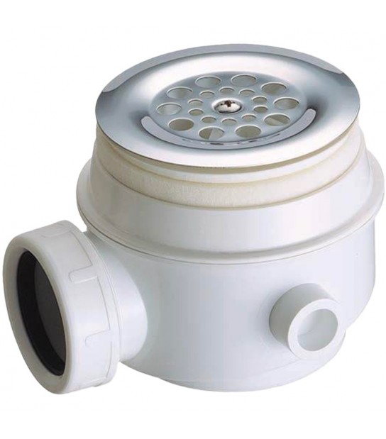 Piletta Sifonata Per Piatto Doccia Foro D.50/60 Con Tappo Inox 11/2 X D.86 Mm