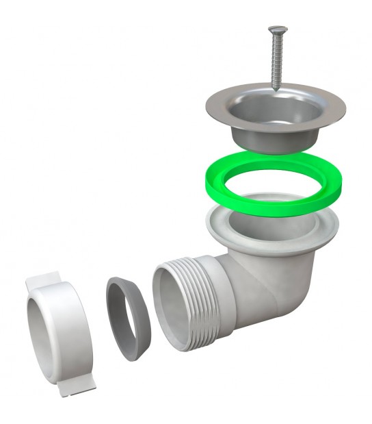 Piletta Per Piatto Doccia Con Foro D.50 Con Scarico Laterale 11/4 X D.70 Mm