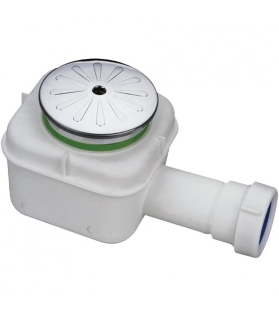 Piletta Sifonata Per Piatto Doccia Con Foro D.60 Con Piattello Cromato D.80 11/2