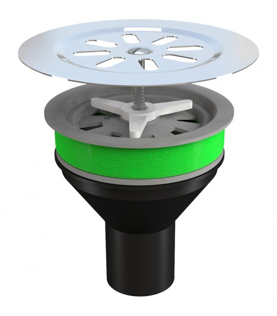 Tappo Ad Espansione Grigliato Tradizionale Per Sifone A Pavimento D.100 X D.125 Mm