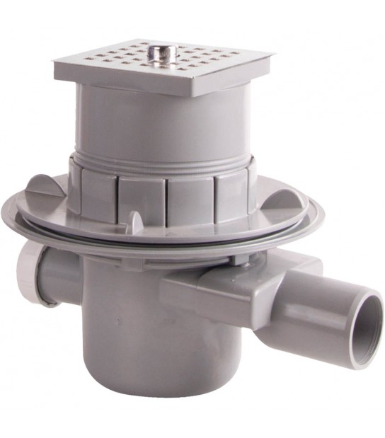 Piletta Di Scarico Per Vasca In Muratura Clicl-Clack Senza Troppo Pieno 100 X 100 - D.50 Mm