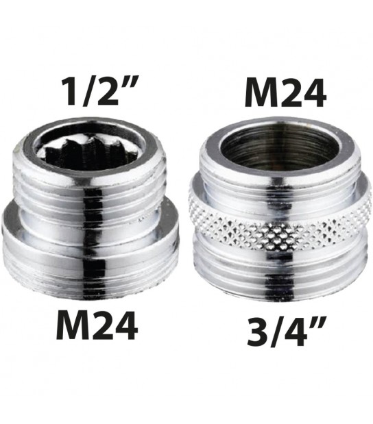 Riduzione Per Aereatore Cromata Modello B M24 X 1/2M