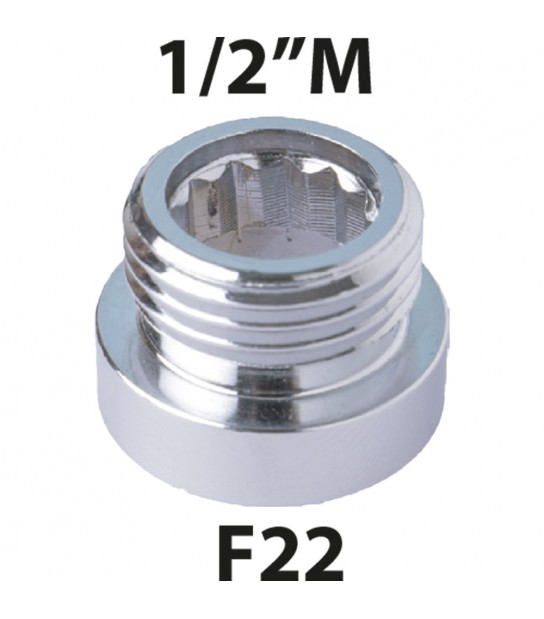 Riduzione Per Aereatore Cromata Modello D F22 X 1/2M