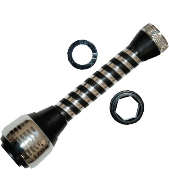 Aereatore Rompigetto Prolungato In Ottone Nero-Cromo F22 X1