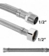 Flessibile In Acciaio Inox M1/2 X 1/2F 25 Cm