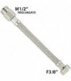Flessibile In Acciaio Inox M1/2 Prolungato X F3/8 50 Cm - Dn10