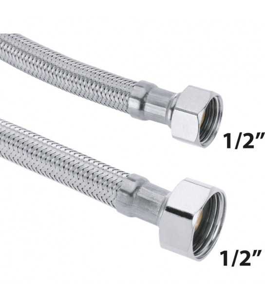 Flessibile In Acciaio Inox F1/2 X 1/2F 60 Cm
