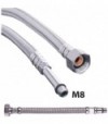 Flessibile In Acciaio Inox Per Monocomando Dn6 F1/2 X M8 Corto - 35 Cm