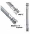 Flessibile In Acciaio Inox M1/2 X M3/8X10 Bicono Cm 40 - Dn10