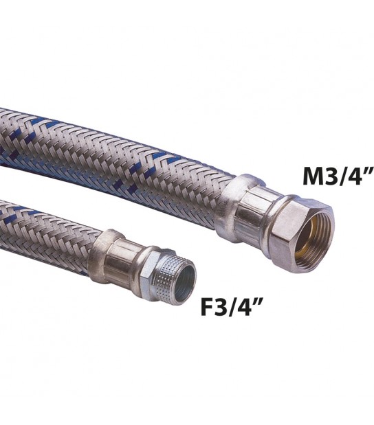 Flessibile Antivibrante M/F 3/4 In Acciaio Zincato Cm 100 - Dn19