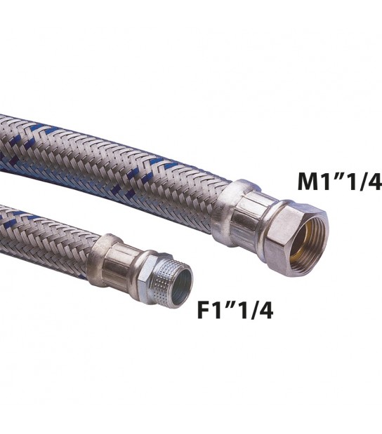 Flessibile Antivibrante M/F 11/4 In Acciaio Zincato Cm 50 - Dn32