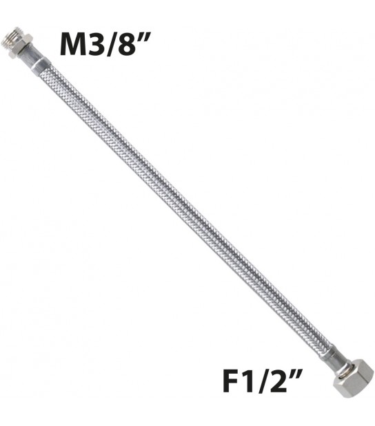 Flessibile In Acciaio Inox M3/8 X F1/2 Gir. Flexcore Cm 50 - Dn8