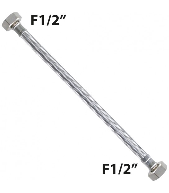 Flessibile In Acciaio Inox F1/2 X F1/2 Gir. Flexcore Cm 35 - Dn8