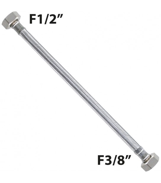 Flessibile In Acciaio Inox F1/2 X F3/8 Gir. Flexcore Cm 20 - Dn8