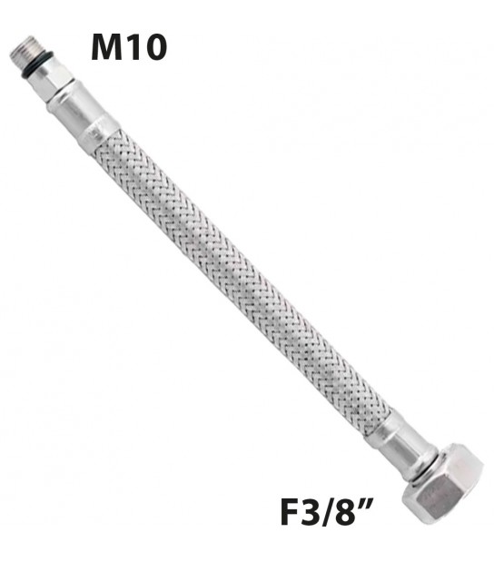 Flessibile In Acciaio Inox Per Monocomando Flexcore F3/8 X M10 - 35 Cm