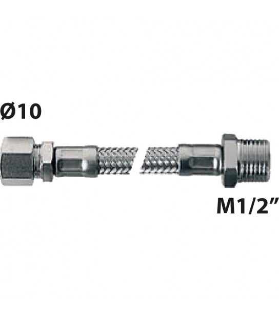 Flessibile In Acciaio Inox Flexcore M1/2 X 10 Bicono Cm 30 - Dn8