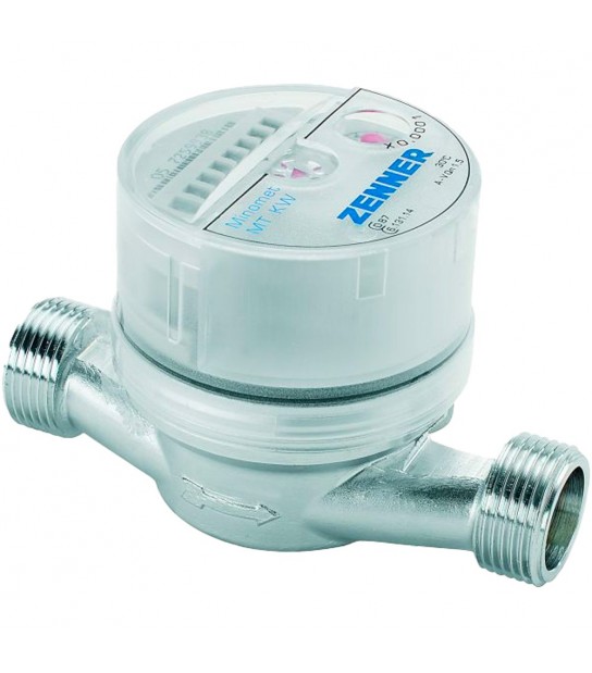 Contatore Acqua Con Quadrante Asciutto A 8 Rulli Completo Di Codoli 3/4