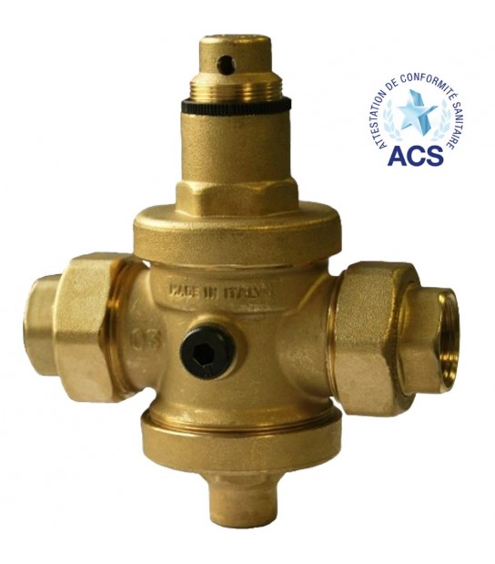 Riduttore Di Pressione Acqua A Pistone Eurobrass Con Bocchettoni 1/2 - Dn15