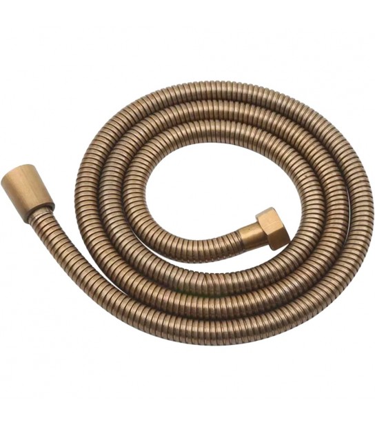 Flessibile Doccia Conico In Acciaio Bronzato 1/2 X 1/2 - Cm 200