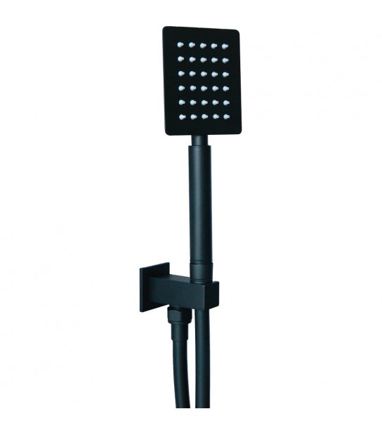 Duplex Doccia Quadrato Nero Opaco 1/2 - 100 Mm