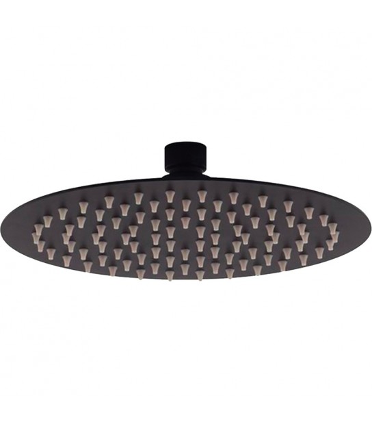 Soffione Doccia Tondo Slim Nero Opaco D.300 X H.2 Mm