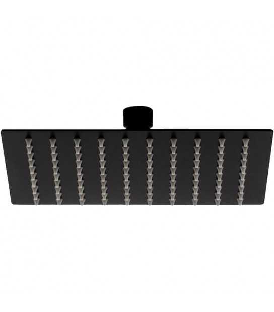 Soffione Doccia Quadrato Slim Nero Opaco 250X250 X H.2 Mm