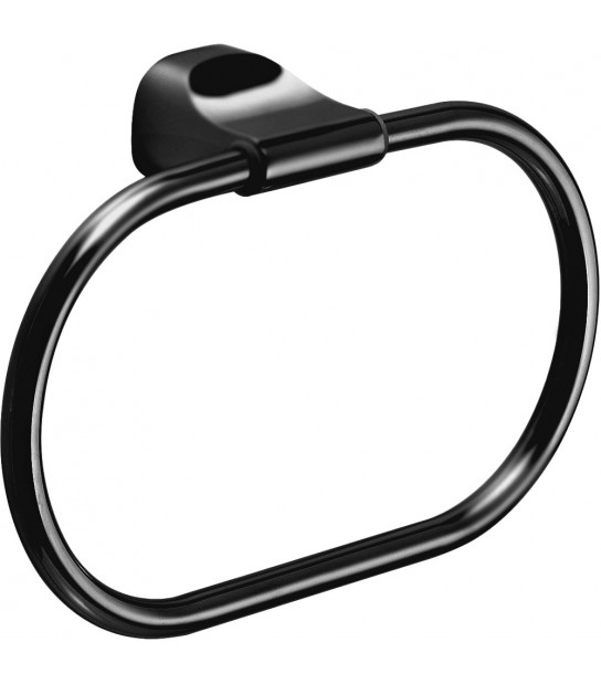 Portasalviette Ad Anello Stelvio Nero Opaco