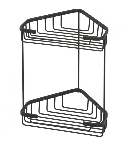 Portaoggetti Angolare A Filo Per Doccia Augustus Nero Opaco