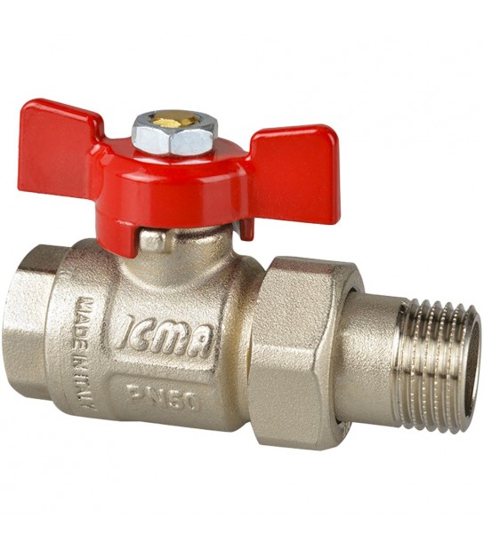 Valvola A Sfera M/F A Passaggio Totale Con Bocchettone E Farfalla In Alluminio Icma 3/4 - Pn40