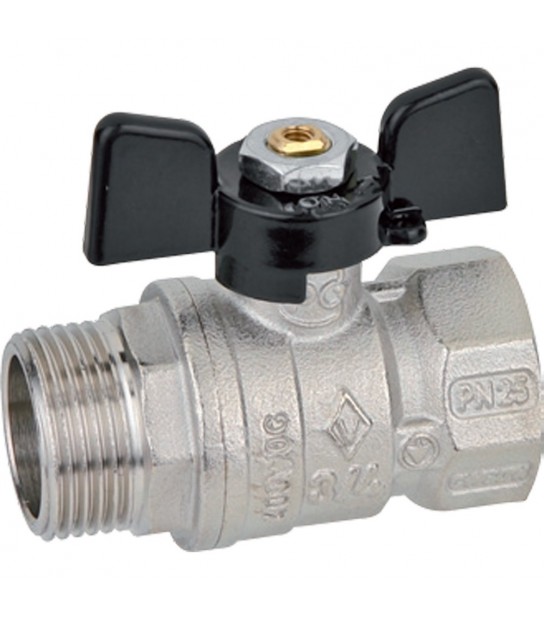 Valvola A Sfera Passaggio Standard M/F Con Farfalla Alluminio Bugatti 3/4 - Pn25