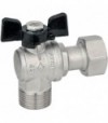 Valvola A Squadro M/F Con Dado Girevole E Farfalla In Alluminio Bugatti 1/2X3/4 Dn15