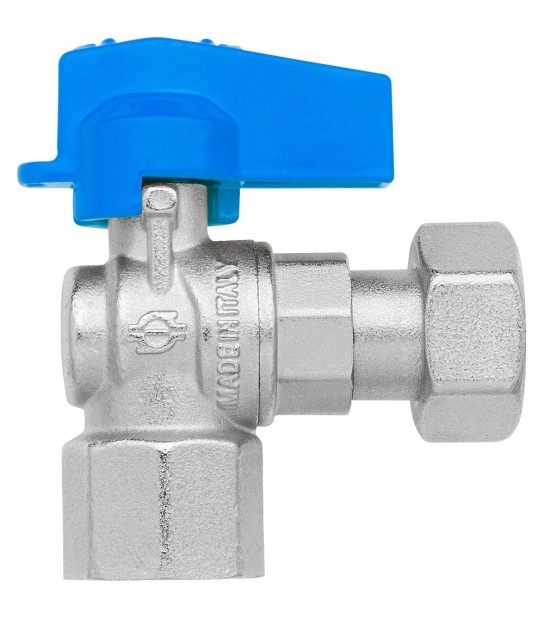 Rubinetto A Sfera Squadra Passaggio Totale Femmina-Dado Girevole Fiv 1/2F - 1/2G