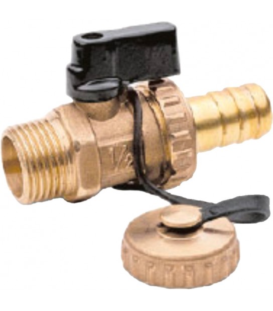 Rubinetto A Sfera Per Scarico Caldaia Con Comando A Leva Apm 1/2