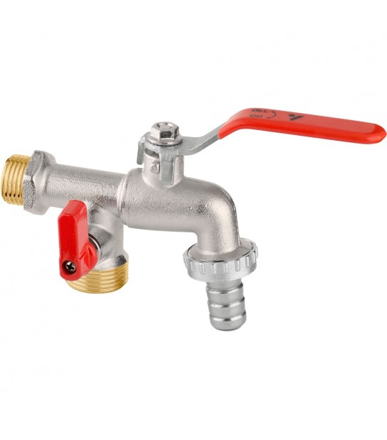 Rubinetto Portagomma A Sfera Duplex Apm 1/2X3/4X3/4 - Pn16