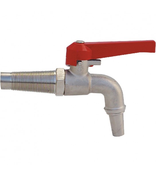 Rubinetto A Sfera Per Botte Con Riempibottiglia In Ottone Lucchettabile D.16 Mm