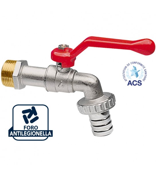 Rubinetto Portagomma A Sfera Con Leva In Alluminio Apm 1 X 11/4