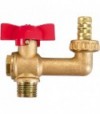 Rubinetto Idrante A Sfera Con Portagomma In Ottone Giallo Bugatti 3/4 - Dn20
