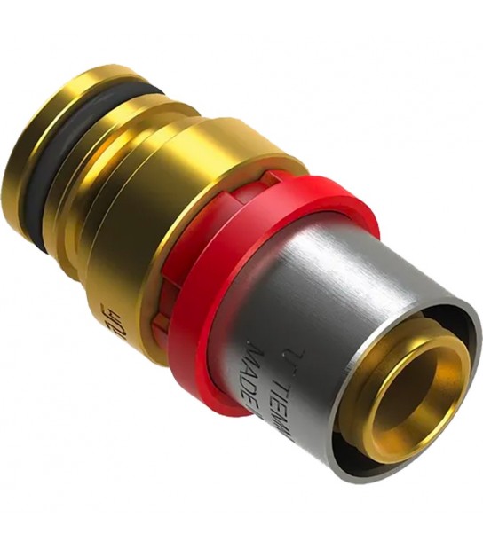 Raccordo Diritto Doppio Per Tubo Multistrato Con Attacco Fastec 26X2,0 - F13