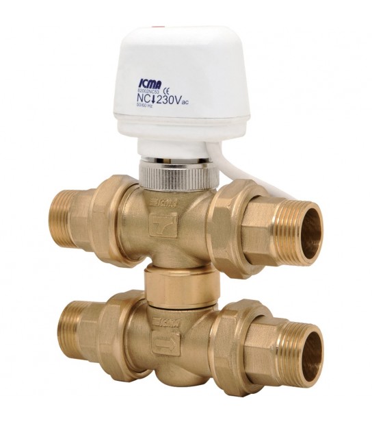 Valvola Di Zona 4 Vie A Pistone Con Attuatore Elettrotermico Icma 1 M - 230V