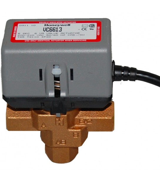 Valvola Di Zona Motorizzata Rapida A 3 Vie Per Acqua Calda Sanitaria 3/4 F/F/F + Micro