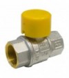 Valvola A Sfera Gas F/F Con Leva Piombabile E Cappuccio Giallo Tiemme 3/4 Dn20 - Pn40