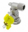 Valvola A Sfera Gas Post-Cont. Ad Angolo Con Chiave Colleg. Diretto Al Contatore Tm 1 M X 11/4 F