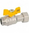 Valvola A Sfera Gas M/F Con Dado Girevole E Farfalla In Alluminio Bugatti 1/2M X 3/4G
