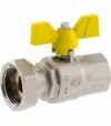 Valvola A Sfera Gas F/F Con Dado Girevole E Farfalla In Alluminio Fiv 1/2F X 3/4G - Dn15
