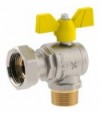 Valvola A Sfera Gas A Squadro M/F Con Dado Girevole E Farfalla Alluminio Fiv 3/4M X 3/4G Dn20