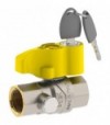 Valvola A Sfera Gas Diritta Con Presa Pressione E Chiave Fiv 3/4F X 3/4F