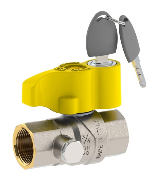 Valvola A Sfera Gas Diritta Con Presa Pressione E Chiave Fiv 1F X 1F